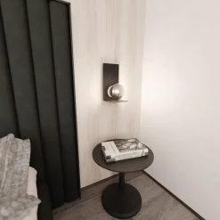 Emibig Vägglampa Form Stål Svart | Passande för 1x E14 - Max 10W