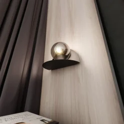 Emibig Vägglampa Form Stål Svart | Passande för 1x E14 - Max 10W