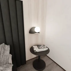 Emibig Vägglampa Form Stål Svart | Passande för 1x E14 - Max 10W
