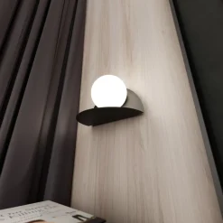 Emibig Vägglampa Form Stål Svart | Passande för 1x E14 - Max 10W