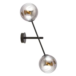 Emibig Vägglampa Linjär Stål Svart | Passande för 2x E14 - Max 10W