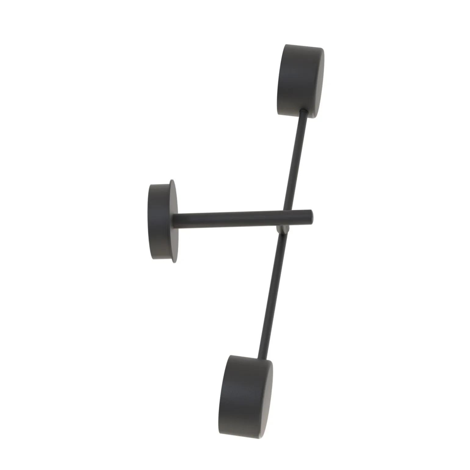 Emibig Vägglampa Natsu Stål Svart | Passande för 2x GX53 - Max 12W