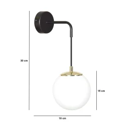 Emibig Vägglampa Ognis Stål Svart | Passande för 1x E27 - Max 10W