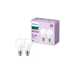 Flerpack 2x Philips Lampa LED E27 Päron Matt 7W 806lm - 827 Extra Varm Vit