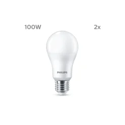 Flerpack 2x Philips Lampa LED E27 Päron Matt 13W 1521lm - 827 Extra Varm Vit