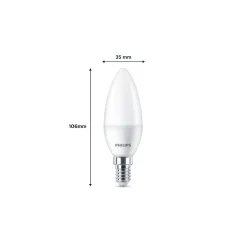 Flerpack 3x Philips Lampa LED E14 Kronljus Matt 5W 470lm - 827 Extra Varm Vit