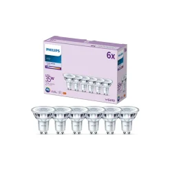 Flerpack 6x Philips LED Spot GU10 PAR16 4W 275lm 36D - 840 Kallvit