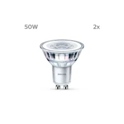 Flerpack 2x Philips LED Spot GU10 PAR16 5W 355lm 36D - 827 Extra Varm Vit