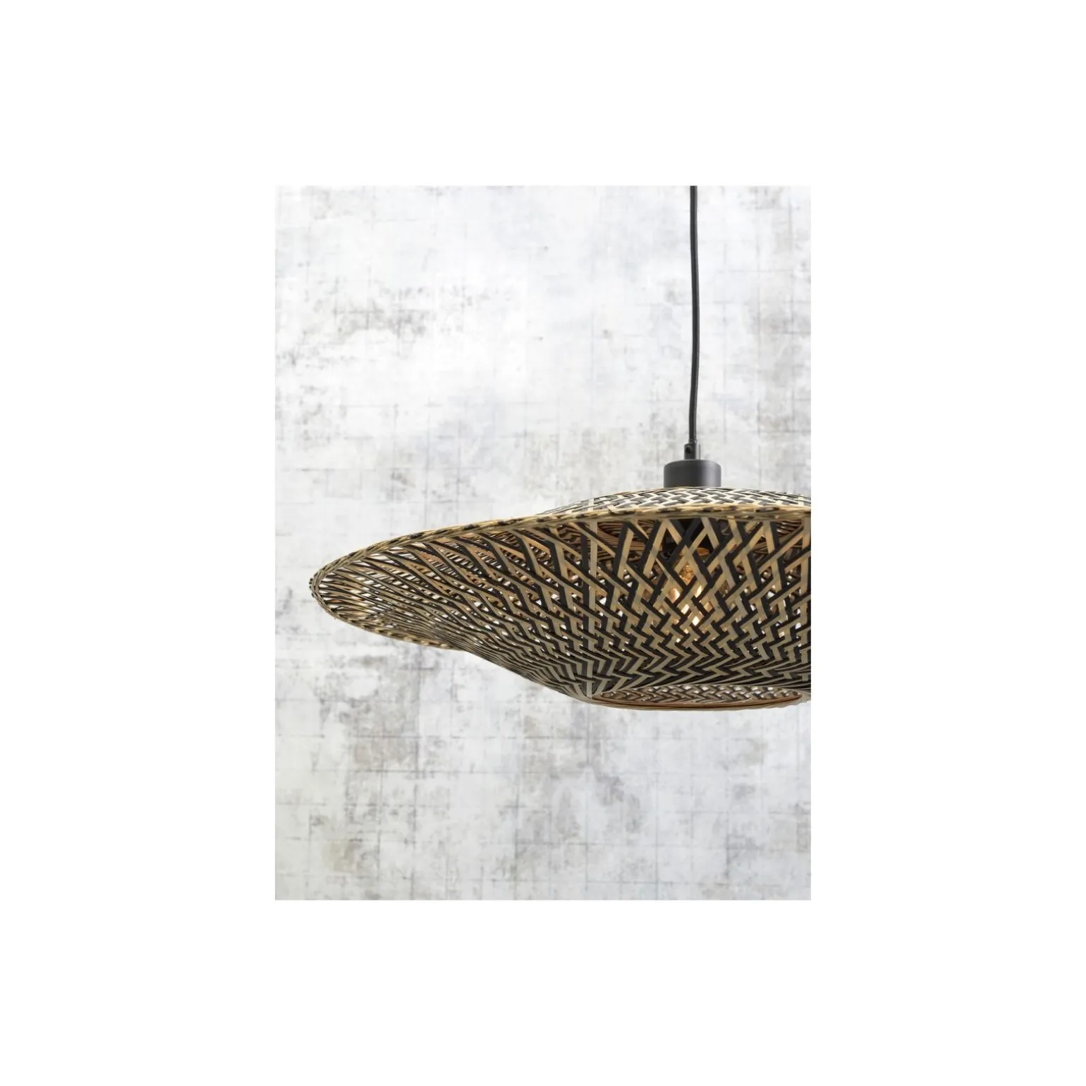 Good&Mojo Pendellampa Bali Bambu Svart L | Passande för 1x E27
