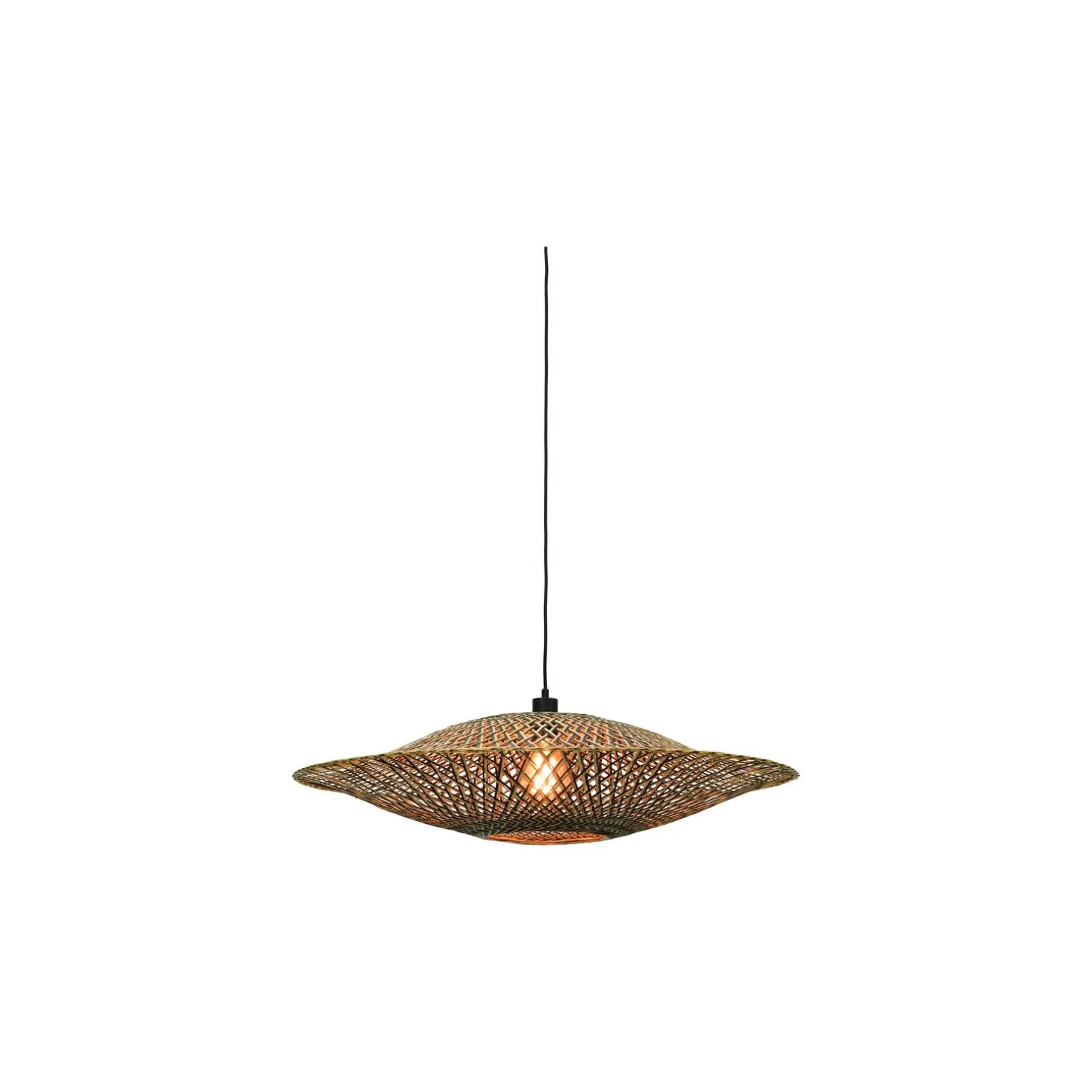 Good&Mojo Pendellampa Bali Bambu Svart L | Passande för 1x E27
