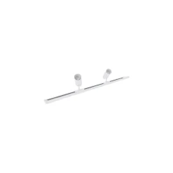 Komplett set 1-Fas Rail L 2 x 2 Meter Vit | incl. 8x Spot + GU10 2700K 3W Dimbar + Ändkåpa, Strömkontakt och L -Anslutningsstycke
