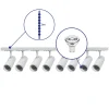 Komplett set 1-Fas Rail 3 Meter Vit | incl. 8x Spot + GU10 2700K 3W Dimbar + Ändkåpa, Strömkontakt och I-Anslutningsstycke