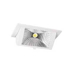 LED Downlight Wallwasher Wally Medium Vit 27W 3850lm 78x100D - 840 Kallvit - 238x145mm