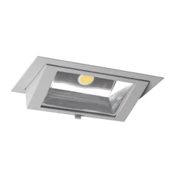 LED Downlight Wallwasher Wally Maxi Grå 46W 6400lm 70x75D - 840 Kallvit - 238x145mm
