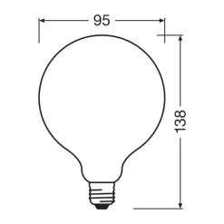 Ledvance Classic LED E27 Globe Filament Klar 11W 1521lm - 940 Cool white | Bästa färgåtergivning - Dimbar - Ersättare 100W