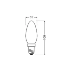 Ledvance Classic LED E14 Kronljus Matt 5.9W 806lm - 827 Extra Varm Vit | Ersättare 60W
