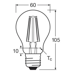 Ledvance Classic LED E27 Päron Filament Klar 6.5W 806lm - 840 Kallvit | Ersättare 60W