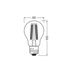Ledvance Classic LED E27 Päron Filament Klar 11W 1521lm - 840 Kallvit| Ersättare 100W