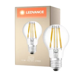 Ledvance Classic LED E27 Päron Filament Klar 11W 1521lm - 827 Extra Varm Vit | Dimbar - Ersättare 100W
