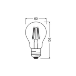 Ledvance Classic LED E27 Päron Filament Klar 3.4W 470lm - 827 Extra Varm Vit | Ersättare 40W