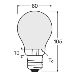 Ledvance Classic LED E27 Päron Filament Matt 7.5W 1055lm - 827 Extra Varm Vit | Ersättare 75W