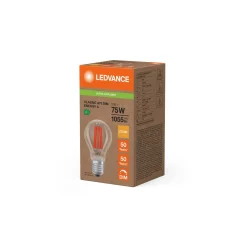 Ledvance Classic LED E27 Päron Filament Klar 5W 1055lm - 827 Extra Varm Vit | Dimbar - Ersättare 75W