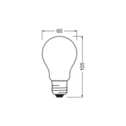 Ledvance Classic LED E27 Päron Matt 7.2W 1521lm - 827 Extra Varm Vit | Dimbar - Ersättare 100W