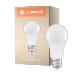 Ledvance Classic LED E27 Päron Matt 10W 1055lm - 840 Kallvit | Ersättare 75W