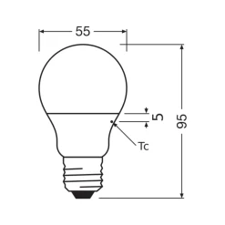 Ledvance Classic LED E27 Päron Matt 4.9W 470lm - 840 Kallvit | Ersättare 40W - Återvunnet