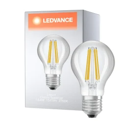 Ledvance Classic Superior LED Lampa E27 Päron Filament Klar 13.8W 1521lm - 927 Extra Varm Vit | Bästa färgåtergivning - Dimbar - Ersättare 100W