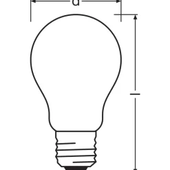 Ledvance Classic Superior LED Lampa E27 Päron Filament Matt 4.2W 470lm - 927 Extra Varm Vit | Bästa färgåtergivning - Dimbar - Ersättare 40W