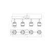 Ledvance Decor Spot Hornet Tak Spot Svart 4x2.8W - 827 Extra Varm Vit | Inkl. 4x E14