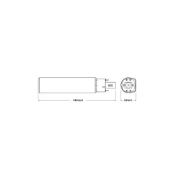 Ledvance Dulux-D LED 7W - 830 Varm Vit | 4-Stift - Ersättare 18W