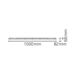 Ledvance LED Allmänbruksarmatur Vattentät Fukttät 5x Kabelgenomföring 81W 11000lm - 840 Kallvit | 150cm - Ersättare 2x58W