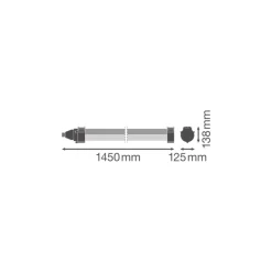 Ledvance LED Allmänbruksarmatur Vattentät Fukttät Max 43W 6500lm - 840 Kallvit| 120cm - [Bästa Färgåtergivning] - Dali Dimbar - Ersättare 2x36W