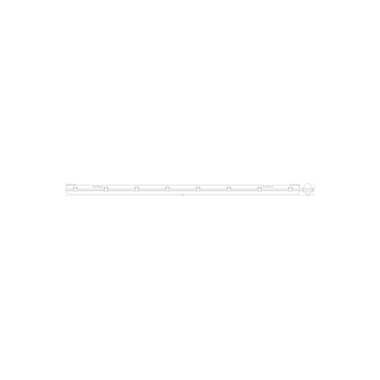 Ledvance LED Allmänbruksarmatur Vattentät Submarine 19W 1900lm - 840 Kallvit | 150cm - Rörelsesensor