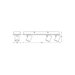 Ledvance LED Decor Spot Mars Stål Vit 41W 2300lm - 830 Varm Vit