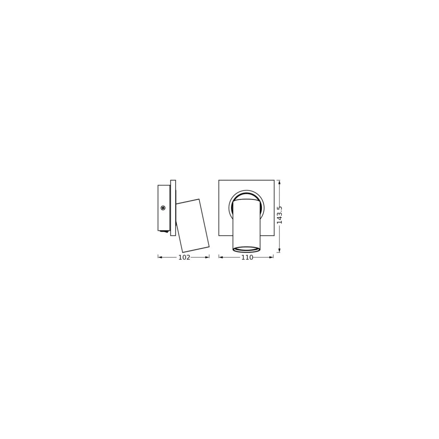 Ledvance LED Decor Spot Mercury Stål Svart 3.4W 230lm - 927 Extra Varm Vit | Dimbar - Bästa Färgåtergivning