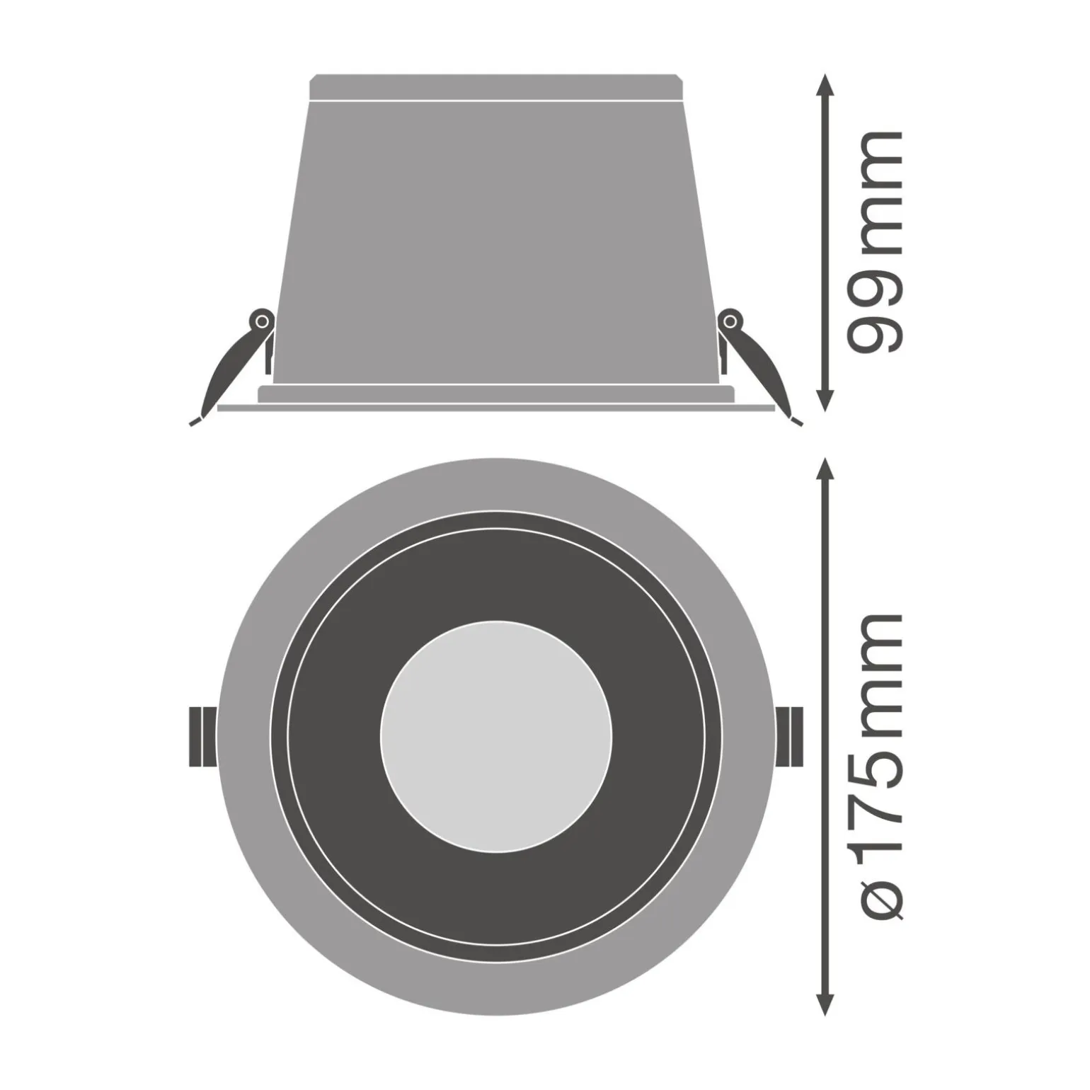 Ledvance LED Downlight Biolux DN150 21W 2200lm 60D - 927-965 Justerbar Vit | 175mm - Utskärning 160mm - Dali Dimbar - Bästa Färgåtergivning