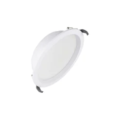 Ledvance LED Downlight Comfort Opal Aluminium Vit 30W 3600lm 180D - 930-940 CCT | 215mm - Utskärning 200mm - IP44 - Bästa Färgåtergivning - Zigbee Dimbar