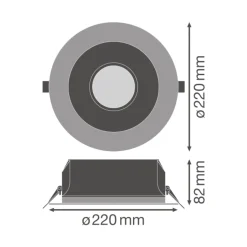 Ledvance LED Downlight Performance DN195 Zigbee Vit 21W 2520lm - 840 Kallvit | 220mm - Utskärning 195mm