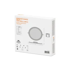 Ledvance LED Downlight Slim Runda DN210 18W 1530lm 120D - 840 Kallvit | 225mm