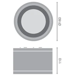 Ledvance LED Downlight Surface IP65 Aluminium Vit 30W 3300lm 36D - 840 Kallvit | IP65
