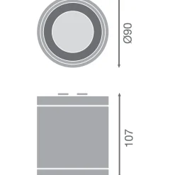 Ledvance LED Downlight Surface IP65 Aluminium Svart 15W 1650lm 36D - 840 Kallvit | IP65