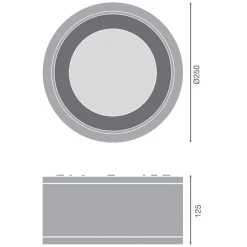 Ledvance LED Downlight Surface IP65 Aluminium Svart 45W 4950lm 36D - 840 Kallvit | IP65