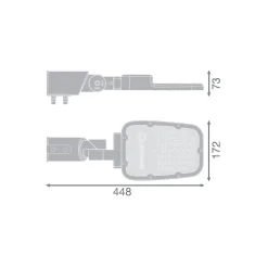 Ledvance LED gatubelysning Area Value Liten SPD Aluminium Grå 30W 4050lm 160x58D - 740 Kallvit | IP66 - Symmetrisk