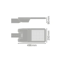 Ledvance LED Gatubelysning Flex Stor RW35ST Grå 80W 10500lm 35x135D - 727 Extra Varm Vit | IP66 - Asymmetrisk