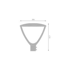 Ledvance LED Gatubelysning Urban Lykta Aluminium Grå 29W 3945lm 165X65D - 830-840 CCT | IP66 - Asymmetrisk