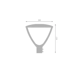 Ledvance LED Gatubelysning Urban Lykta Grå 15-29W 1830-3538lm 145D - 822-827 CCT |IP66 - Symmetrisk - Justerbara Watt