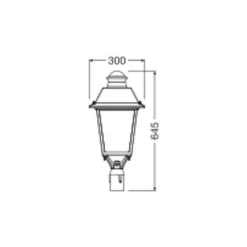 Ledvance LED Gatubelysning Urban Villa Compact 40W 4600lm 140D - 727 Extra Varm Vit | IP66 - Asymmetrisk
